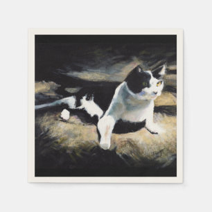 Melvin Cat Fine Art Serviette