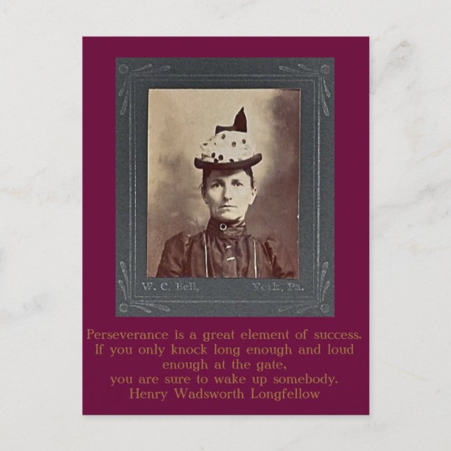 Melvina Jane (Rupp) Zarfos of York Co., PA Postkarte (Vorderseite)