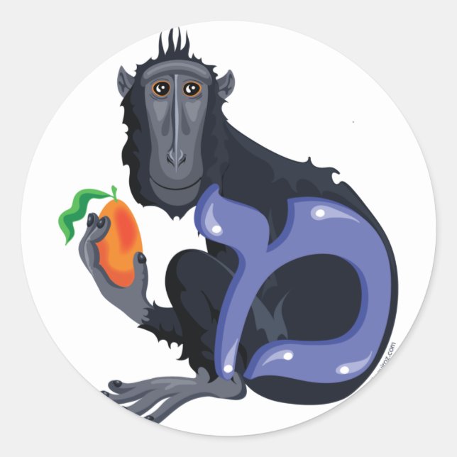 Mem Hebrew Aleph Bet (Alphabet) Stickers (Vorderseite)