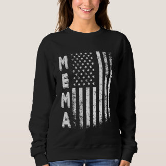 Mema America Flag Muttertag 4. Juli Frauen X Sweatshirt