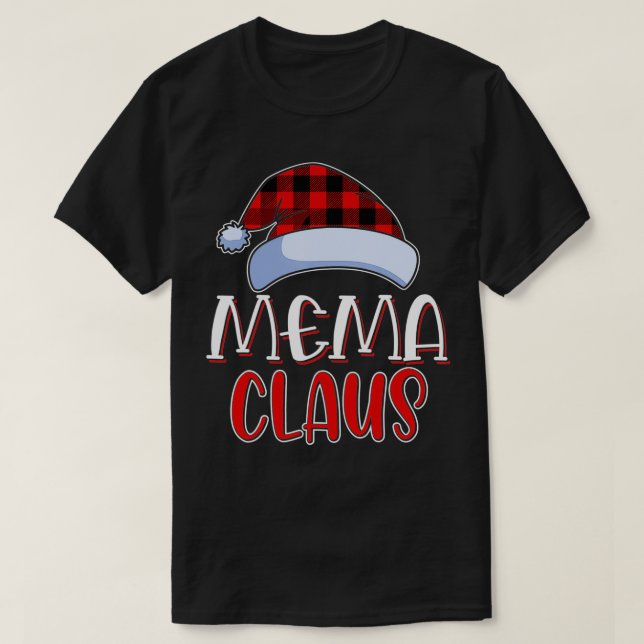 Mema Claus Santa Family Matching Weihnachten Pajam T-Shirt (Design vorne)