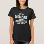 Mema Definition Funny Oma Muttertagsgeschenk T-Shirt<br><div class="desc">Holen Sie sich dieses lustige Sprichwort Outfit für die beste Großmutter aller Zeiten,  die ihre bezaubernden Enkel,  Enkel,  Enkeltöchter am Muttertag oder Weihnachten,  Großeltern Tag,  Trag dies,  um deine süße Großmutter zu erkennen!</div>