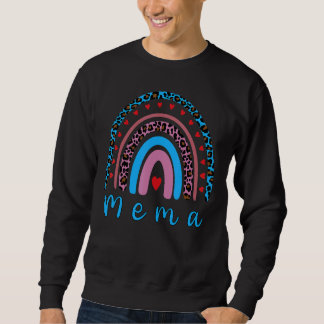 Mema Leopard Rainbow Mothers Day for Women Mama Wi Sweatshirt