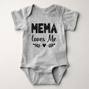Mema Lieben Me Geschenk für Großkind Baby Strampler