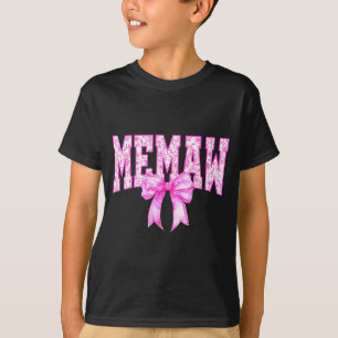 Memaw Blumen-Toile rosa Mädchen-Bogen Oma für T-Shirt