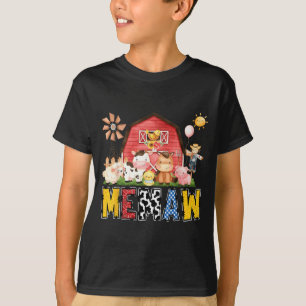 Memaw Farm Kuh Geburtstagsjunge passende Familienp T-Shirt