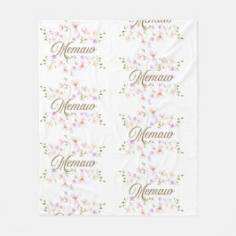 Memaw Floral Blanket Fleecedecke