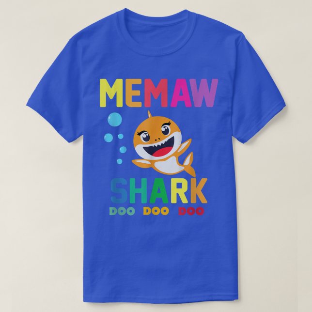 Memaw Shark Shirt Memaw Shark Lover Family Mother' (Design vorne)