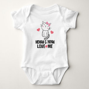Memaw und Papaw Grandtochter Cat Baby Strampler