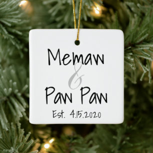 Memaw und Paw Paw First Grandchild Ornament