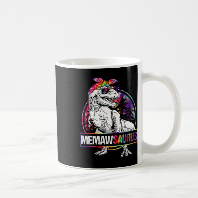 Memawsaurus Dinosaur Memaw Saurus Familie Matching Kaffeetasse (Rechts)
