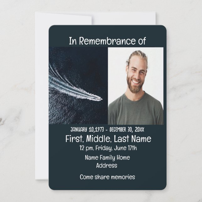 Memberservice Einladen von Power-Bootsmotor Einladung (Vorderseite)