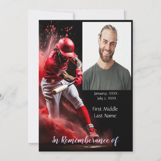 Memberservice lädt Baseball-Softball-Spieler ein Einladung (Vorderseite)