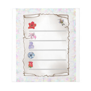 Memboard Blumenmerkblatt Notizblock