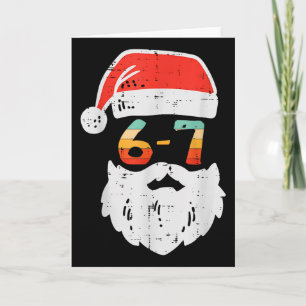 Meme 67 Santa Weihnachten Six Seven Christmas Teen Karte