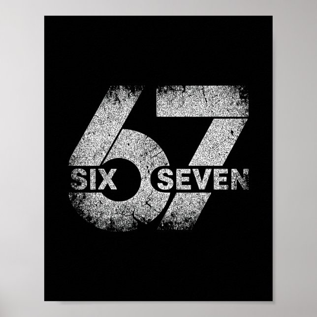 Meme 67 Sechs Sieben  Poster (Vorne)