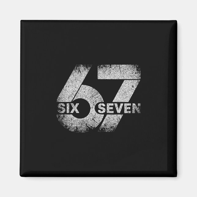 Meme 67 Six Seven  Magnet (Vorne)