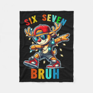 Meme 6 7 Rentiere Dabbing Sechs Sieben Bruh Für Mä Fleecedecke