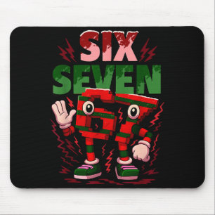 Meme 6 7 Sechs Sieben Italienischer Brainrot Weihn Mousepad