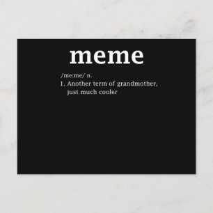 Meme Definition Funny Oma Mutter Day Frauen Einladungspostkarte
