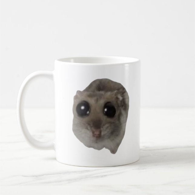 Meme, Hamster, Hamster-Meme, trauriger Hamster, lu Kaffeetasse (Links)