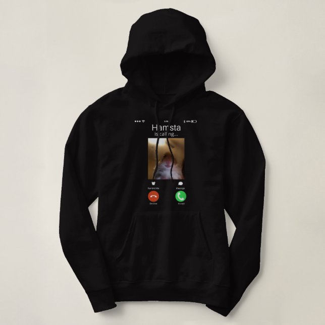 Meme Hamster-Videoanruf an der Front Hoodie (Design vorne)