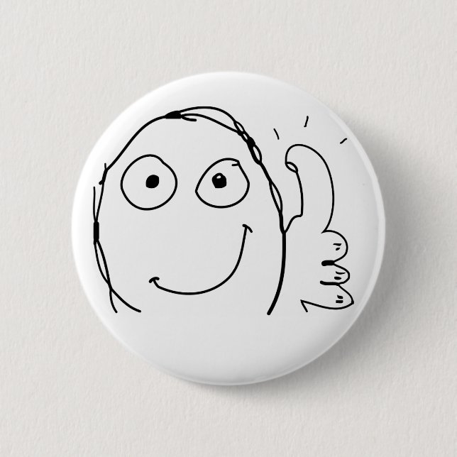Meme happy thumbs up button (Vorderseite)