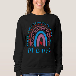Meme Leopard Rainbow Mothers Day for Women Mama Wi Sweatshirt