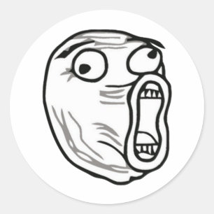 MEME LOL RUNDER AUFKLEBER