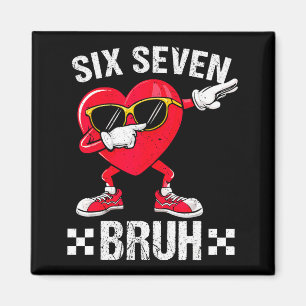 Meme Lustig 67 Sechs Sieben Bruh Herz Valentinstag Magnet