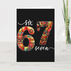 Meme Lustig 6 7 Sechs Sieben Schwarzer Monat der G Karte