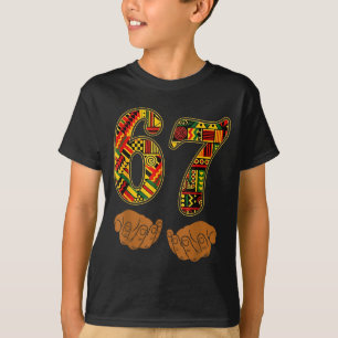 Meme Lustig 6 7 Sechs Sieben Schwarzer Monat der G T-Shirt