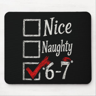 Meme Nice Naughty Weihnachten Lustiges Geschenk Mä Mousepad