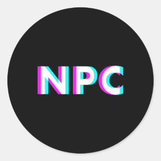 Meme - Nicht-Player-Charakter 2 Runder Aufkleber