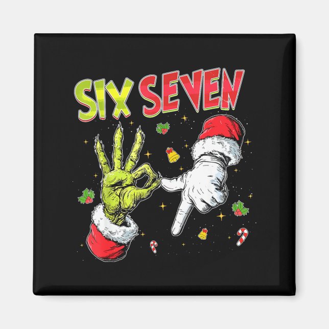 Meme Nummer 67 Bro Slang Sechs Sieben Weihnachten  Magnet (Vorne)