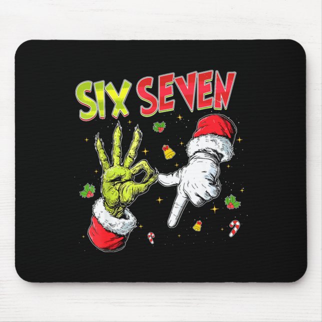 Meme Nummer 67 Bro Slang Sechs Sieben Weihnachten  Mousepad (Vorne)