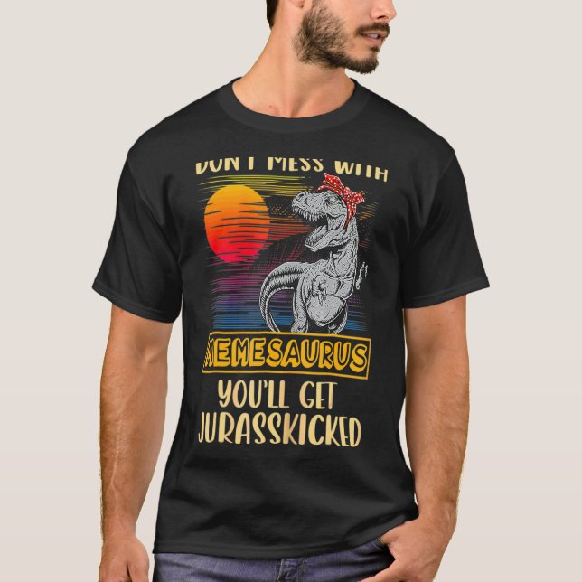 Meme Rex Dinosaurs Mommy Saurus T-Shirt (Vorderseite)