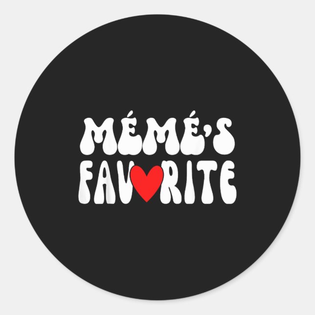 MÉmÉ’s Favorite Funny Grandparent Granhild Humor  Runder Aufkleber (Vorderseite)