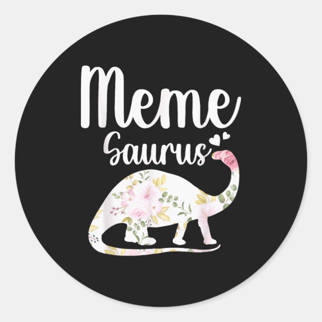Meme Saurus Grandma Mother's Day Thanksgiving Chri Runder Aufkleber (Vorderseite)