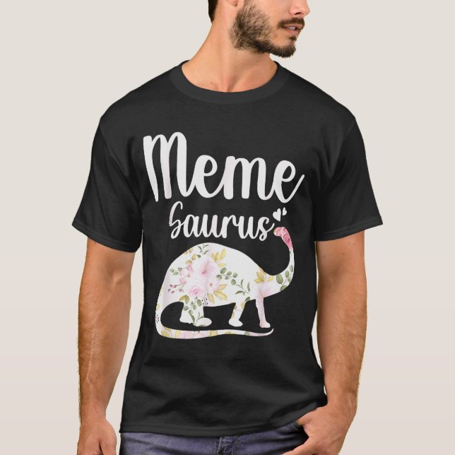 Meme Saurus Grandma Mother's Day Thanksgiving Chri T-Shirt (Vorderseite)