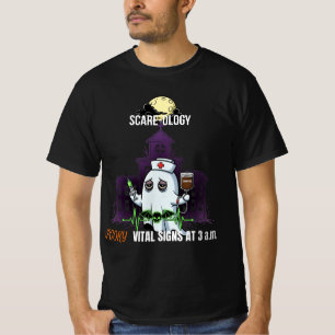 Meme Scare ology Spooky Nurse Ghost Dark Spaß T-Shirt