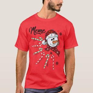 Meme Schneemann Zuckerstange Weihnachten Xmas Lust T-Shirt