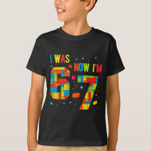 Meme Sechs Sieben Jungen Bauen Geburtstag Ich war T-Shirt