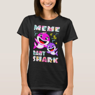 Meme Shark Birthday Meme Shark Floral Family Mothe T-Shirt