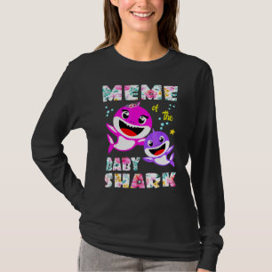 Meme Shark Birthday Meme Shark Floral Family Mothe T-Shirt