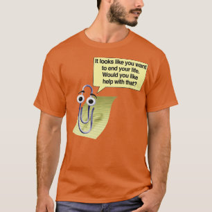 Meme Shirt Paro des Microsoft Clippy Suicide Assis