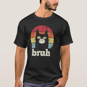 Meme Sprichwort Bruh mit Cat Greetings Teens Boys  T-Shirt