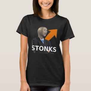 Meme Stonks Mann Plus Pfeil T-Shirt