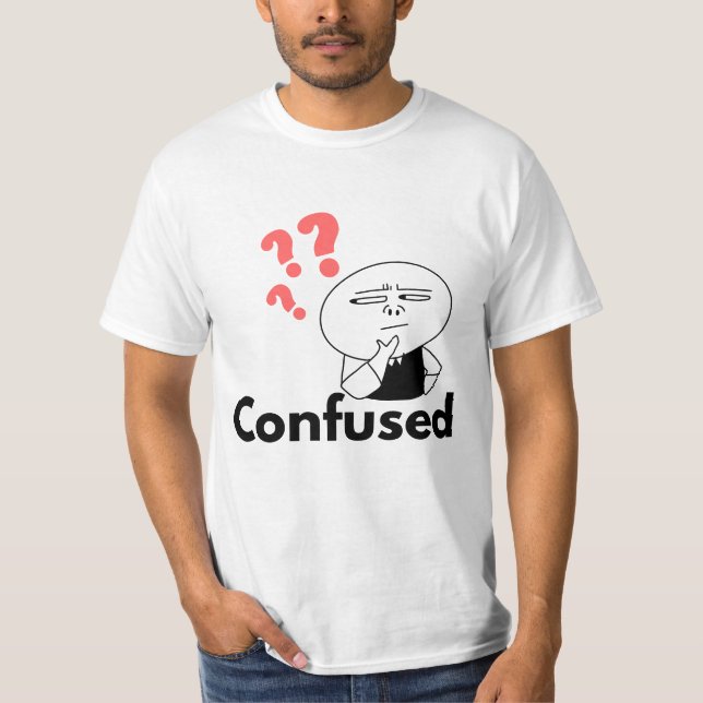 Meme verwirrte Junge-Shirts Designs T-Shirt (Vorderseite)