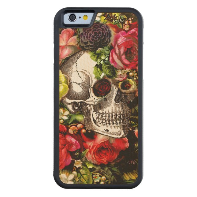 Memento-Holz-Kasten Carved Wood iPhone Hülle (Rückseite)